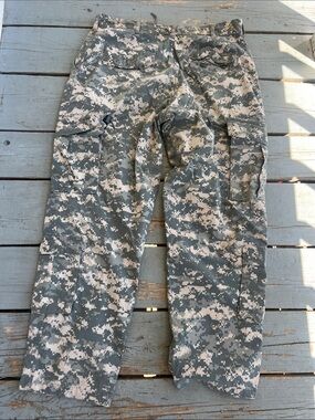 Men's Large Regular Digital Camo Cargo Pants - Olive/Gray Tactical Style
